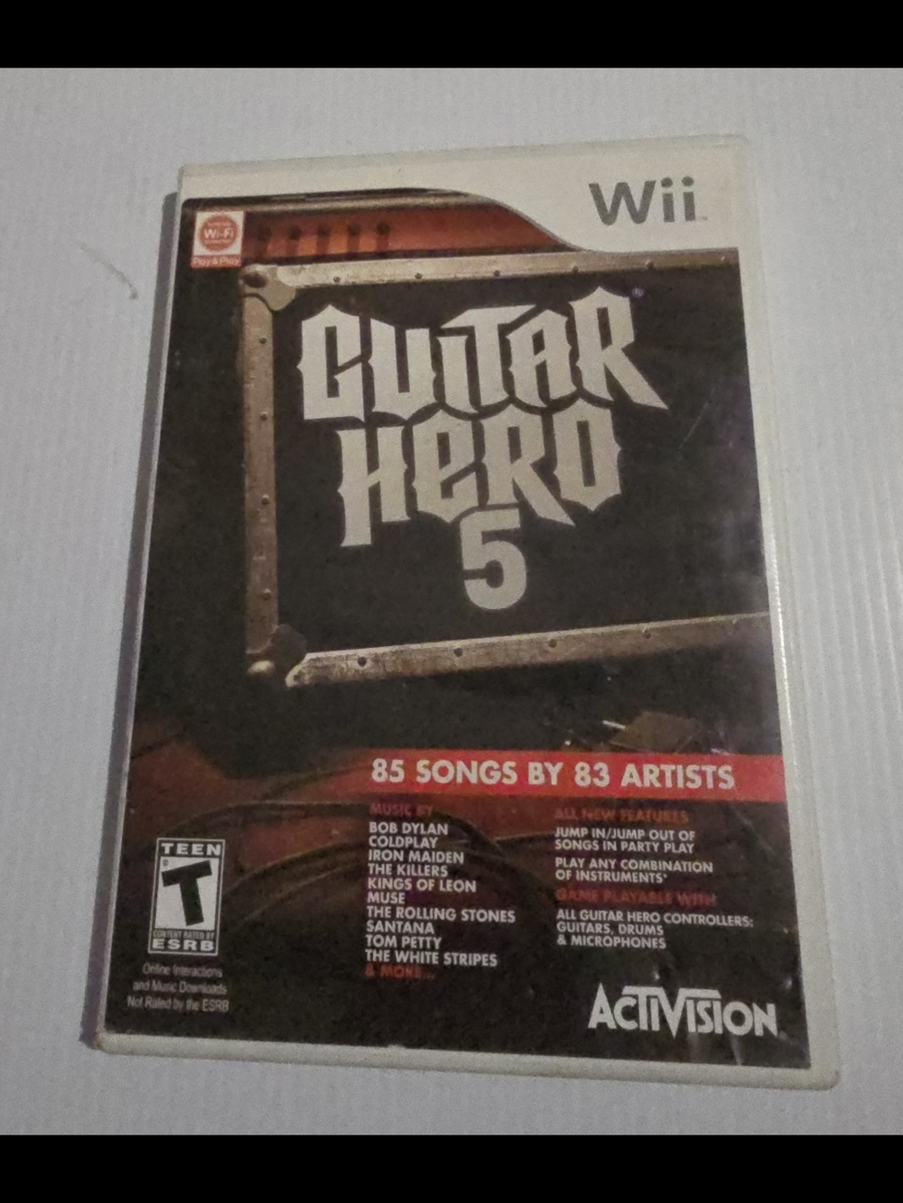 Activision Guitar Hero 5 for Wii - Black & Red Cover